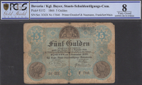 Koeniglich Bayerische Staats-Schuldentilgungs-Commission, 5 Gulden, 5 September 1866, series 29, serial number...