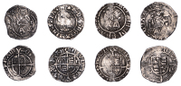 Henry VII, Penny, Sovereign type, Durham, Bp Fox, throne with single pillar, rd at sides of shield, mitre above,...