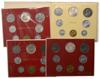 Italy – Papal States, Pius XII, Annual Set, 1958, 500 Lire to Lira, Rome (KM 49-56); John XXIII, Annual Set, 1962...