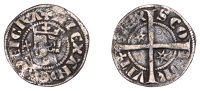 Scotland, Alexander III, Second coinage, Halfpenny, mm. cross pattée, rev. two mullets of six points, 0.56g/4h...