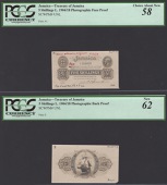 Government of Jamaica, obverse and reverse small-size archival photographs showing designs for 5 Shillings, 1918,...