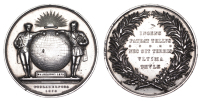 Australia, Intercolonial Exhibition, Melbourne, 1875, Philadelphia, 1876, a silver award medal by Stokes and Martin,...