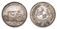 Australia, Governor’s Prize, 1898, a silver award medal by P. Blashki & Sons, agricultural scene, named below (Jas...