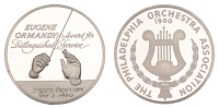 United States of America, Eugene Ormandy, 1980, an unsigned silver award medal for Distinguished Service, named...