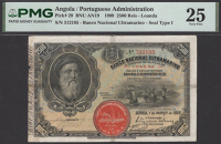 Banco Nacional Ultramarino, Angola, 2500 Reis, Loanda, 1 March 1909, serial number 312185, tape repairs, in PMG...
