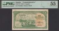 Republica Portuguesa, Angola, 1 Angolar, 6 October 1948, serial number P162468, in PMG holder 55, about...