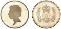Elizabeth II, Silver Jubilee, 1977, a silver medal, 36mm, 21.54g. Extremely fine, some clouding 	 £40-£60