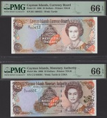 Cayman Islands Currency Board, $25, 1996, serial number B/1 600453, McCarthy signature, and Cayman Islands Monetary...