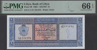Bank of Libya, £1, 1963, serial number C/31 231278, in PMG holder 66 EPQ, gem uncirculated
BNB B408a, Pick 30	...