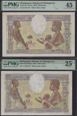 Banque de Madagascar, 100 Francs, ND (1937), serial number L.1346-454, Dejouany and Chaudun signatures, also another...