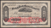 British North Borneo Company, $1, 1 January 1936, serial number G479727, Smelt and Beckett signatures, very...