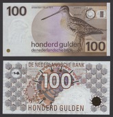 De Nederlandsche Bank, 100 Gulden, 28 July 1977, serial number 9428205348, and 100 Gulden, 9 January 1992, serial...
