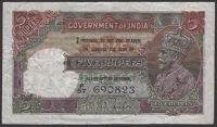 Government of India, 5 Rupees, ND (1928-35), serial number P/57 690823, Taylor signature, clean original paper,...