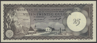 Bank van de Nederlandse Antillen, 25 Gulden, 2 January 1962, serial number A266812, van der Heul and Krafft...