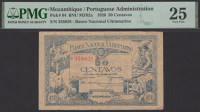 Banco Nacional Ultramarino, Mozambique, 50 Centavos, 1 January 1920, serial number 358026, in PMG holder 25, very...
