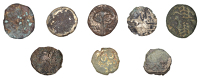 British Iron Age, BELGAE, Uninscribed issues, a contemporary fourrée of a gold Stater, Cheriton Smiler type, wreath...