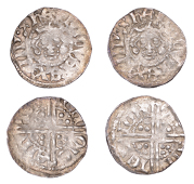 Edward I, Long Cross coinage, Pennies (2), both class VI, Bury St Edmunds, Ion, ion ons ein ted, 1.40g/5h, 1.50g/11h...
