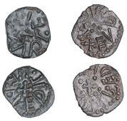 KINGS OF NORTHUMBRIA, Æthelred II, Stycas (2), both Eardwulf, 1.08g/12h, 0.64g/10h (cf. SCBI Lyon 418-9; N 190; S...