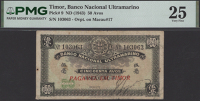 Banco Nacional Ultramarino, Timor, 50 Avos, ND (1940), serial number 103063, minor stains, in PMG holder 25, very...
