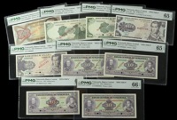 A group of graded specimens from the Banco Central de Venezuela, comprising specimen 10 Bolivares (6), 11 April...