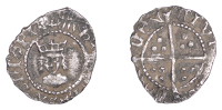 Henry VIII (1509-1547), Second coinage, Halfpenny, mm. sunburst, bust with spiky hair, reads h d g rosa sie spia,...