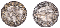 Æthelred II (978-1016), Penny, Long Cross type, Cambridge, Ælfric, ælfric m¯o grant, 1.59g/9h (BEH 1142; N 774;...