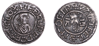 Æthelred II (978-1016), Penny, First Hand type, Ipswich, Waldferth, æðelred rex anglox, draped bust right,...
