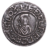 Æthelred II (978-1016), Penny, First Hand type, Ipswich, Waldferth, æðelred rex anglox, draped bust right,...