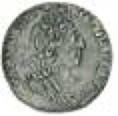 William III (1694-1702), Sixpence, 1697, third bust, obverse reads GVLIEIMVS (ESC 1566c). Virtually as struck, rare,...