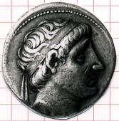 Seleucid Kings, Kings of Syria, Antiochos I, Tetradrachm, as last, different monograms (ESM 160). About very fine