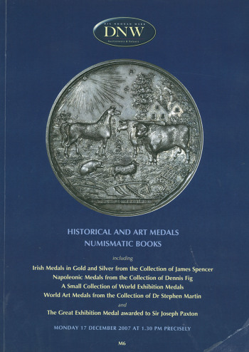 Historical and Art Medals, Numismatic Books (17 December 2007) Catalogue Cover