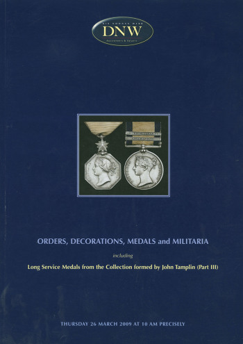 Orders, Decorations, Medals and Militaria (26 March 2009) Catalogue Cover