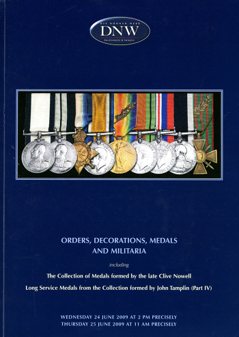 Orders, Decorations and Medals (24 & 25 June 2009) Catalogue Cover