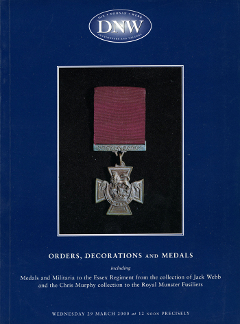 Orders, Decorations and Medals (29 March 2000) Catalogue Cover