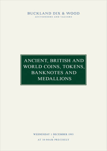 Ancient, British and World Coins, Tokens, Banknotes and Medallions (1 December 1993) Catalogue Cover