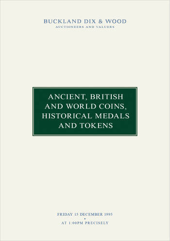 Ancient, British and World Coins, Historical Medals and Tokens (15 December 1995) Catalogue Cover
