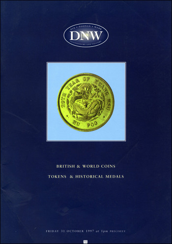 British and World Coins, Tokens and Historical Medals (31 October 1997) Catalogue Cover