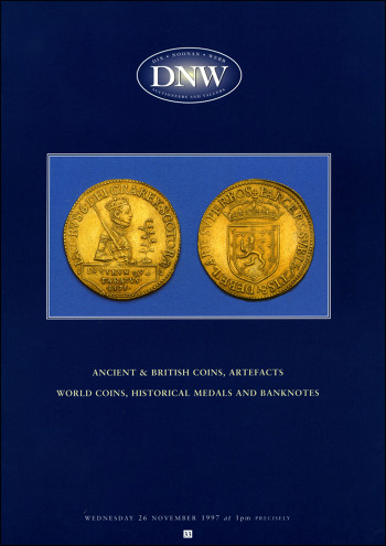 Ancient & British Coins, Artefacts, World Coins, Historical Medals and Banknotes (26 November 1997) Catalogue Cover
