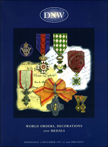 World Orders, Decorations and Medals (3 December 1997) Catalogue Cover
