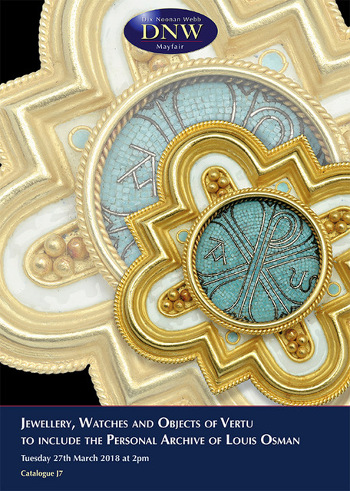 Jewellery, Watches and Objects of Vertu to include the personal archive of Louis Osman, goldsmith and architect (27 March 2018) Catalogue Cover