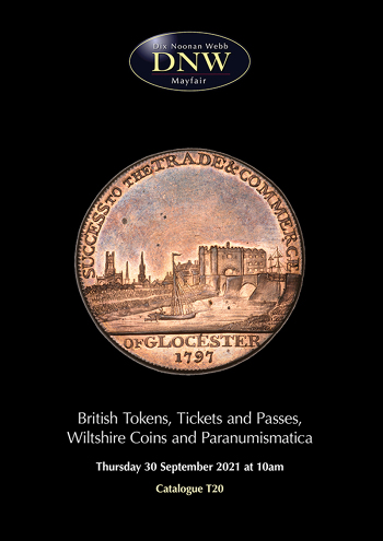 British Tokens, Tickets and Passes, Wiltshire Coins and Paranumismatica (30 September 2021) Catalogue Cover