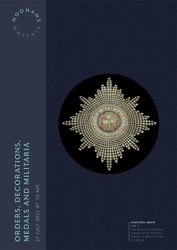 Orders, Decorations, Medals and Militaria (27 July 2022) Catalogue Cover