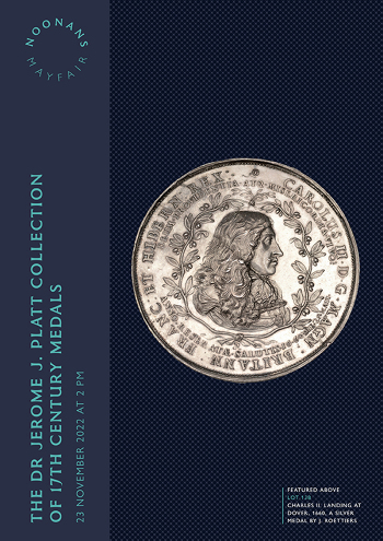 The Dr Jerome J. Platt Collection of 17th-Century Medals (23 November 2022) Catalogue Cover