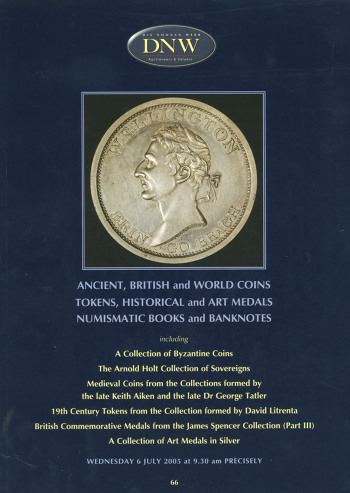 Ancient, British and World Coins, Token, Historical and Art Medals, Numismatic Books and Banknotes (6 July 2005) Catalogue Cover