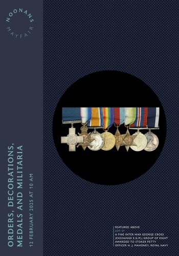 Orders, Decorations, Medals and Militaria (12 February 2025) Catalogue Cover