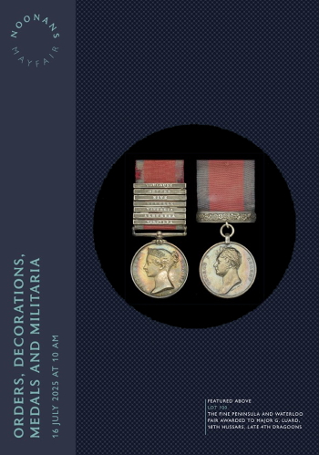 Orders, Decorations, Medals and Militaria (16 July 2025) Catalogue Cover