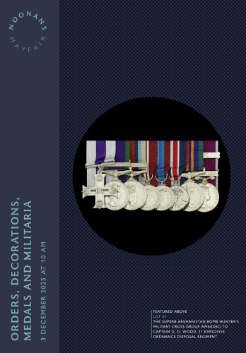 Orders, Decorations, Medals and Militaria (3 December 2025) Catalogue Cover