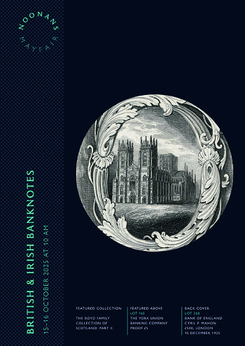 British and Irish Banknotes (15 & 16 October 2025) Catalogue Cover