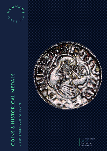 Coins and Historical Medals (3 September 2025) Catalogue Cover