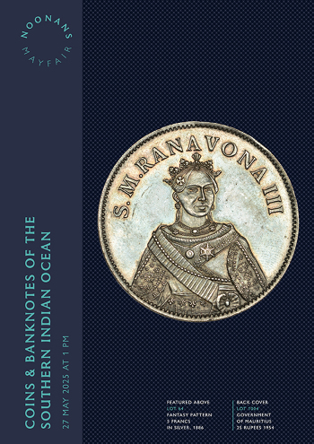 Coins and Banknotes of the Southern Indian Ocean (27 & 27 May 2025) Catalogue Cover
